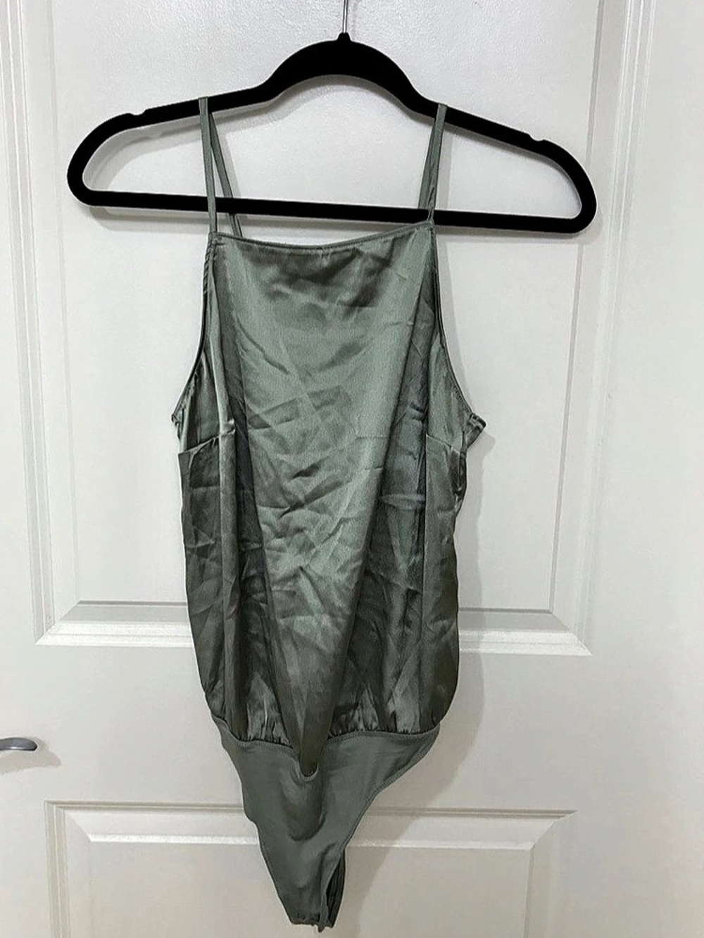 NWT - Abercrombie & Fitch - Green Silk Bodysuit - Size: Medium